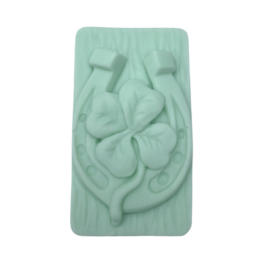 Four-Leaf Clover and Lucky Horseshoe Bar of Soap: St. Patrick's Day Gift