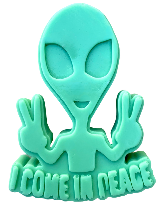 3D Large Alien  "I Come in Peace" Soap