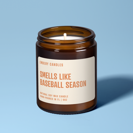 Smells Like Baseball Season Soy Wax Scented Candle