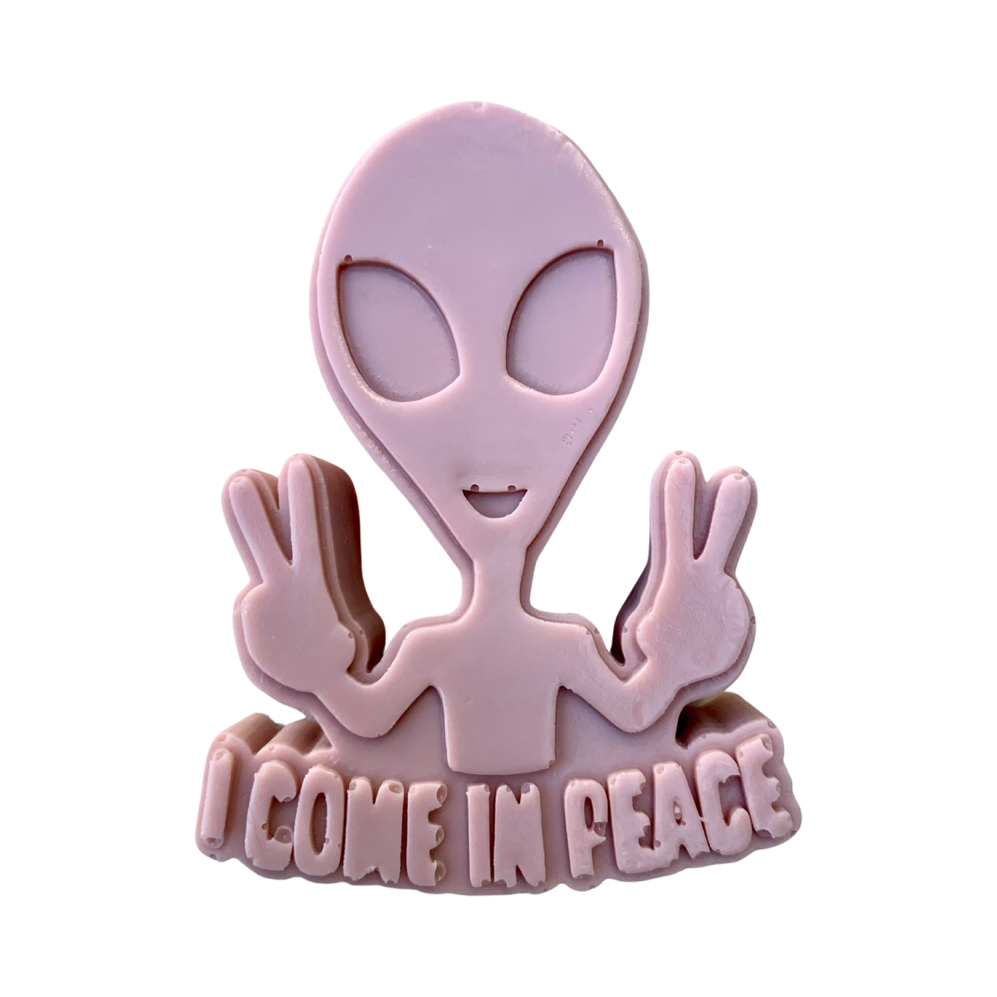 3D Large Alien  "I Come in Peace" Soap