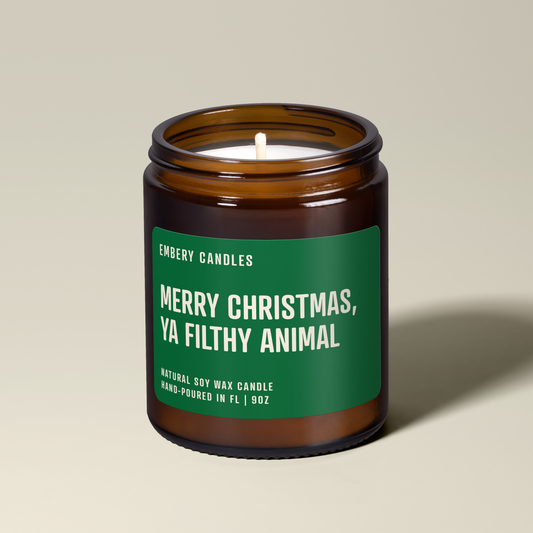 Merry Christmas, Ya Filthy Animal Soy Wax Scented Candle