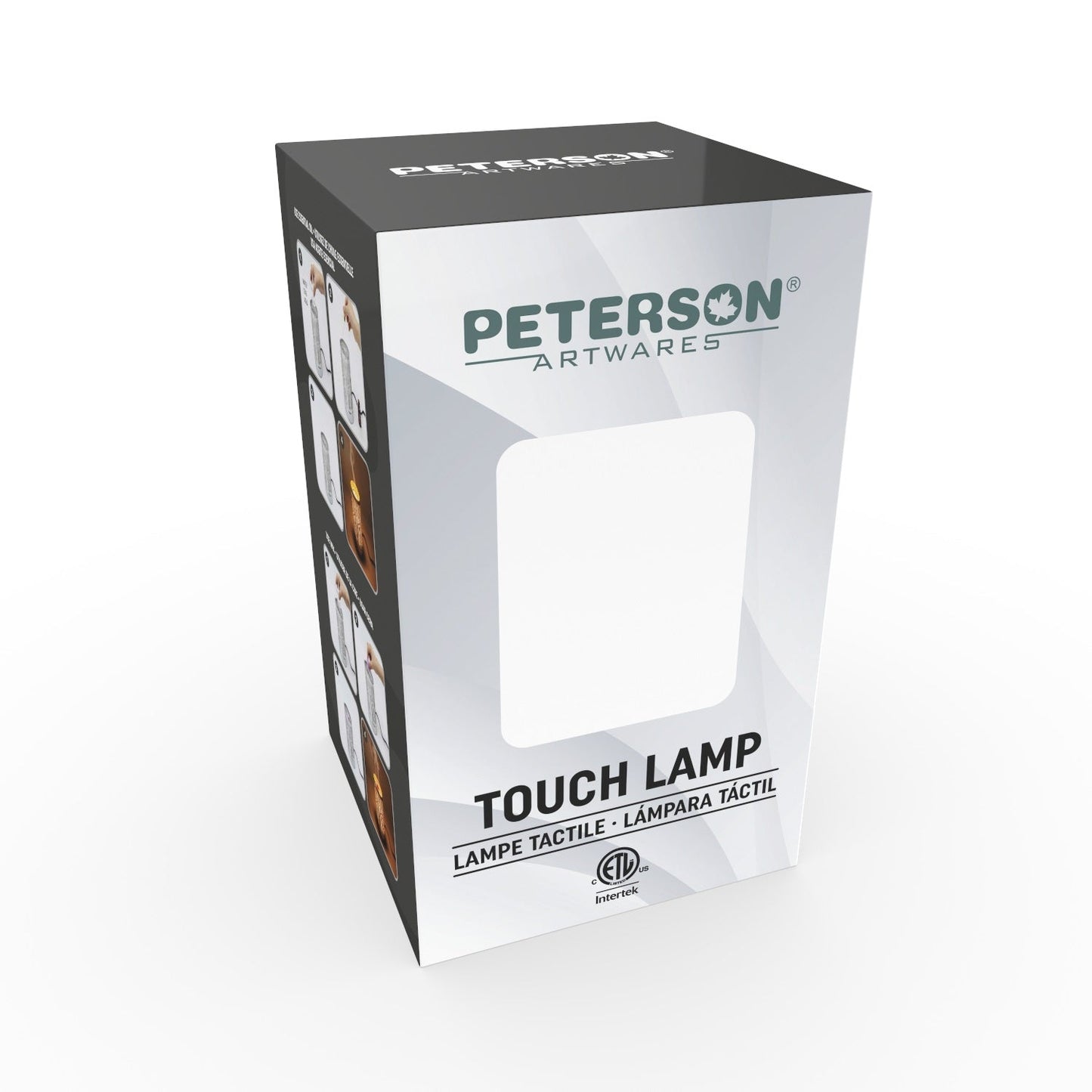 7" Touch lamp/Oil burner/Wax warmer-Silver Mountain Scene by Peterson Housewares & Artwares