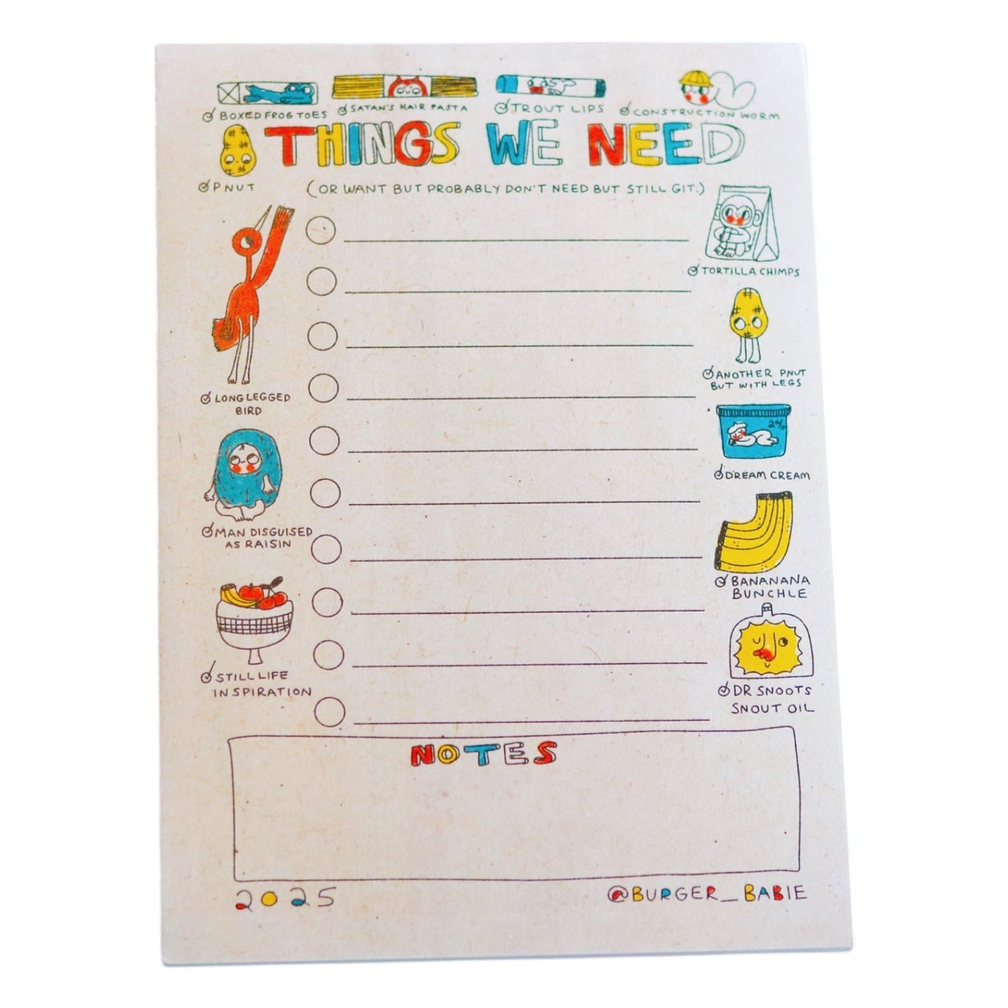 Things We Need - Artisanal Notepad