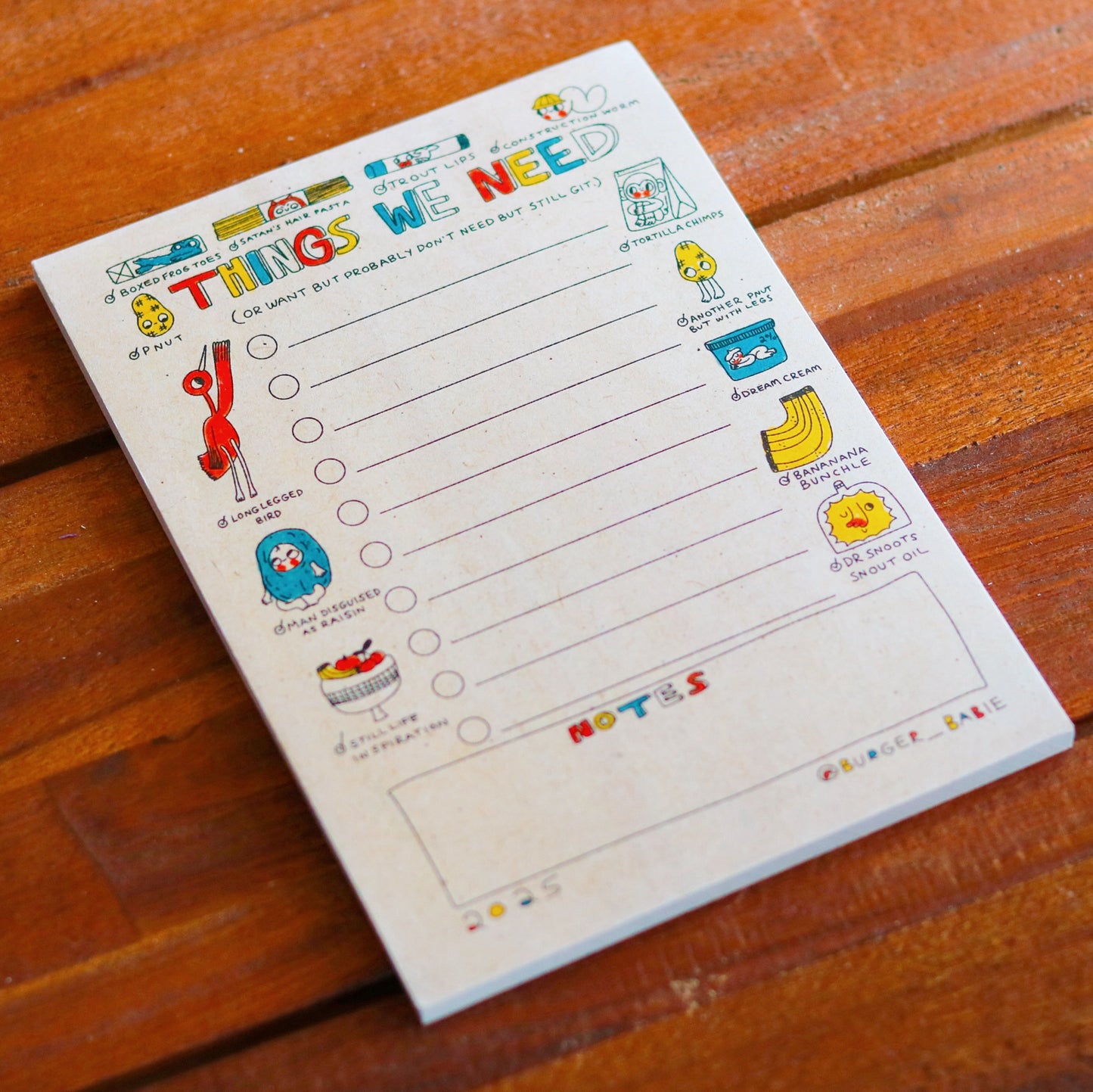 Things We Need - Artisanal Notepad