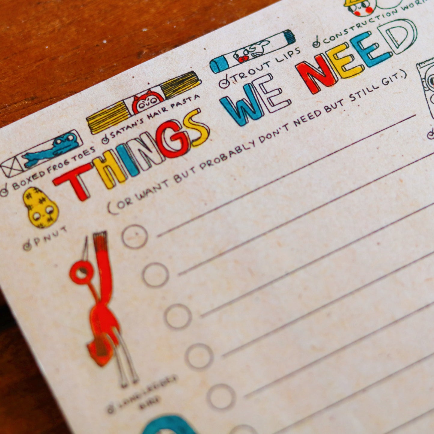 Things We Need - Artisanal Notepad