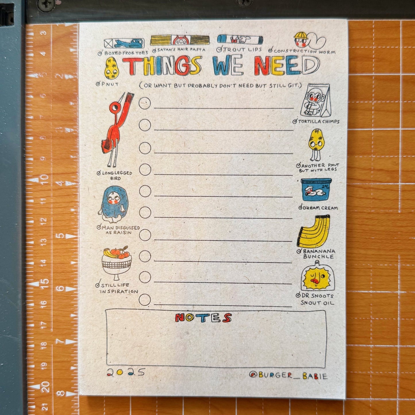 Things We Need - Artisanal Notepad