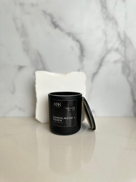 Sandalwood + Peach | 8oz Candle