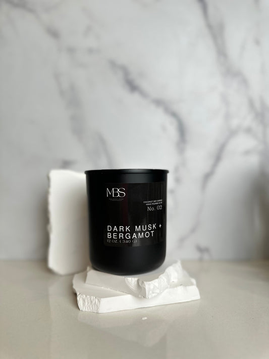 Dark Musk + Bergamot | 12oz Candle