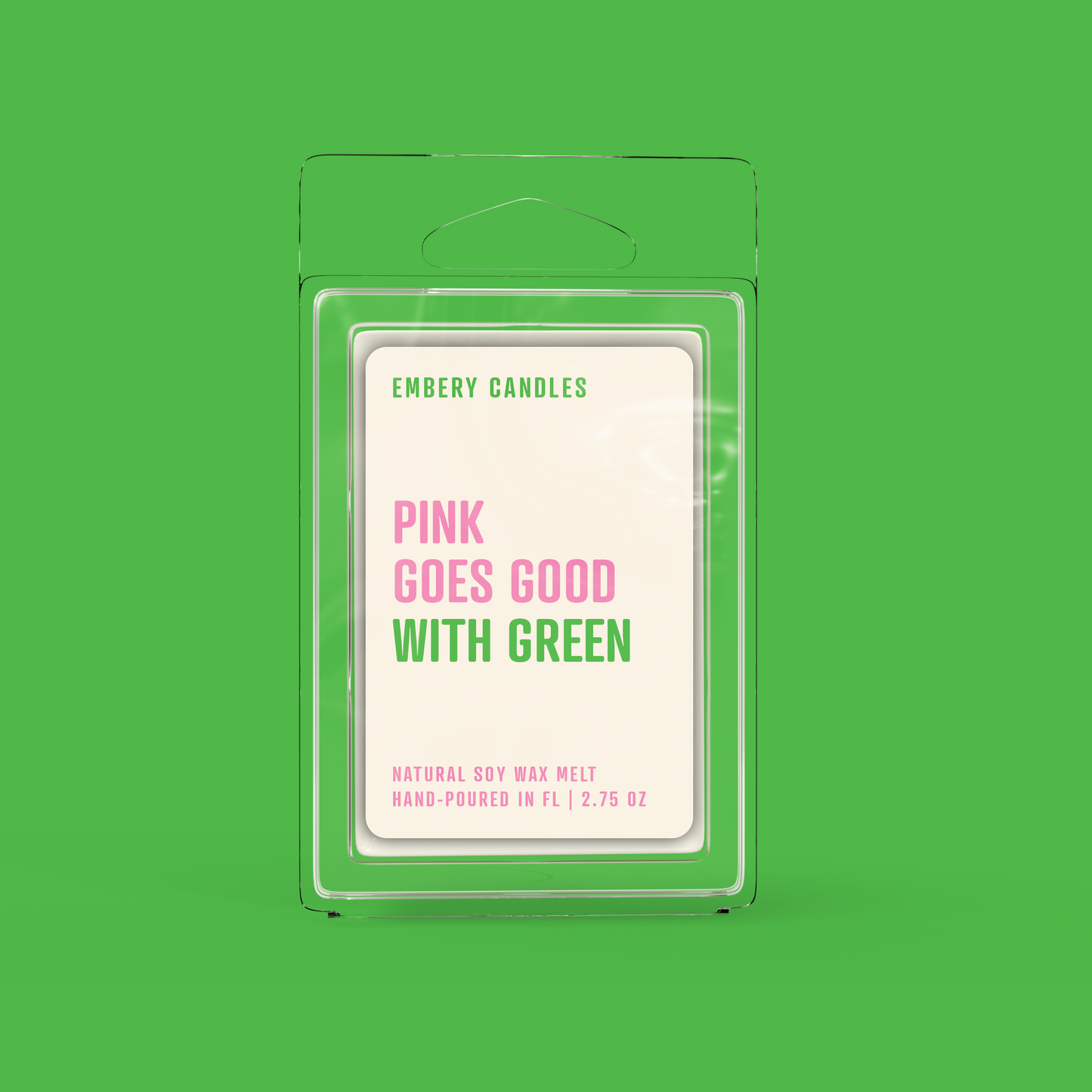 Pink Goes Good with Green Soy Wax Scented Candle