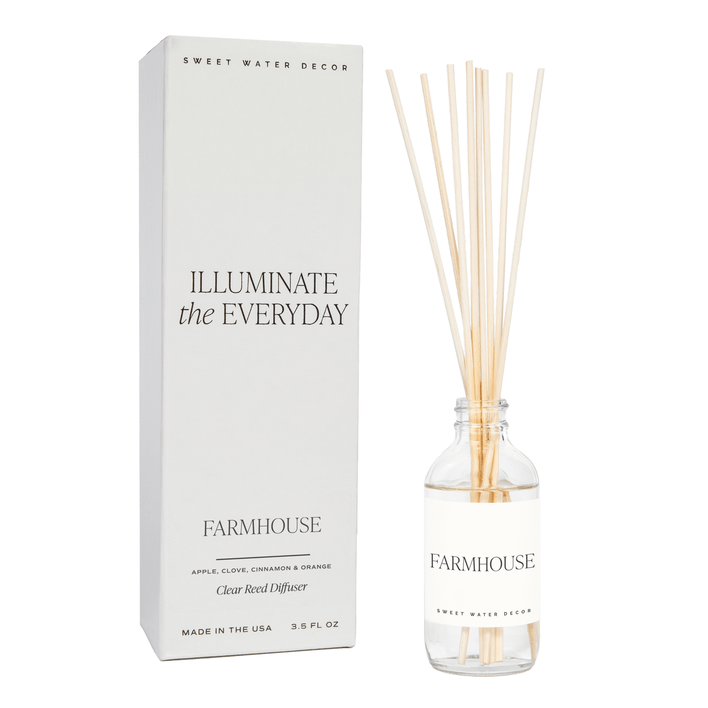 Farmhouse Clear Reed Diffuser by Sweet Water Decor