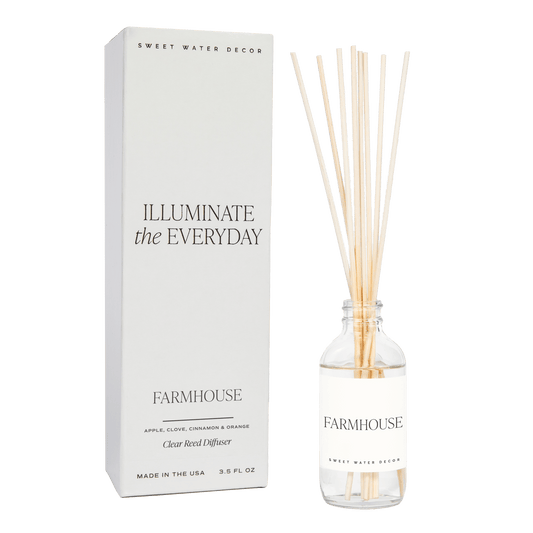 Farmhouse Clear Reed Diffuser by Sweet Water Decor