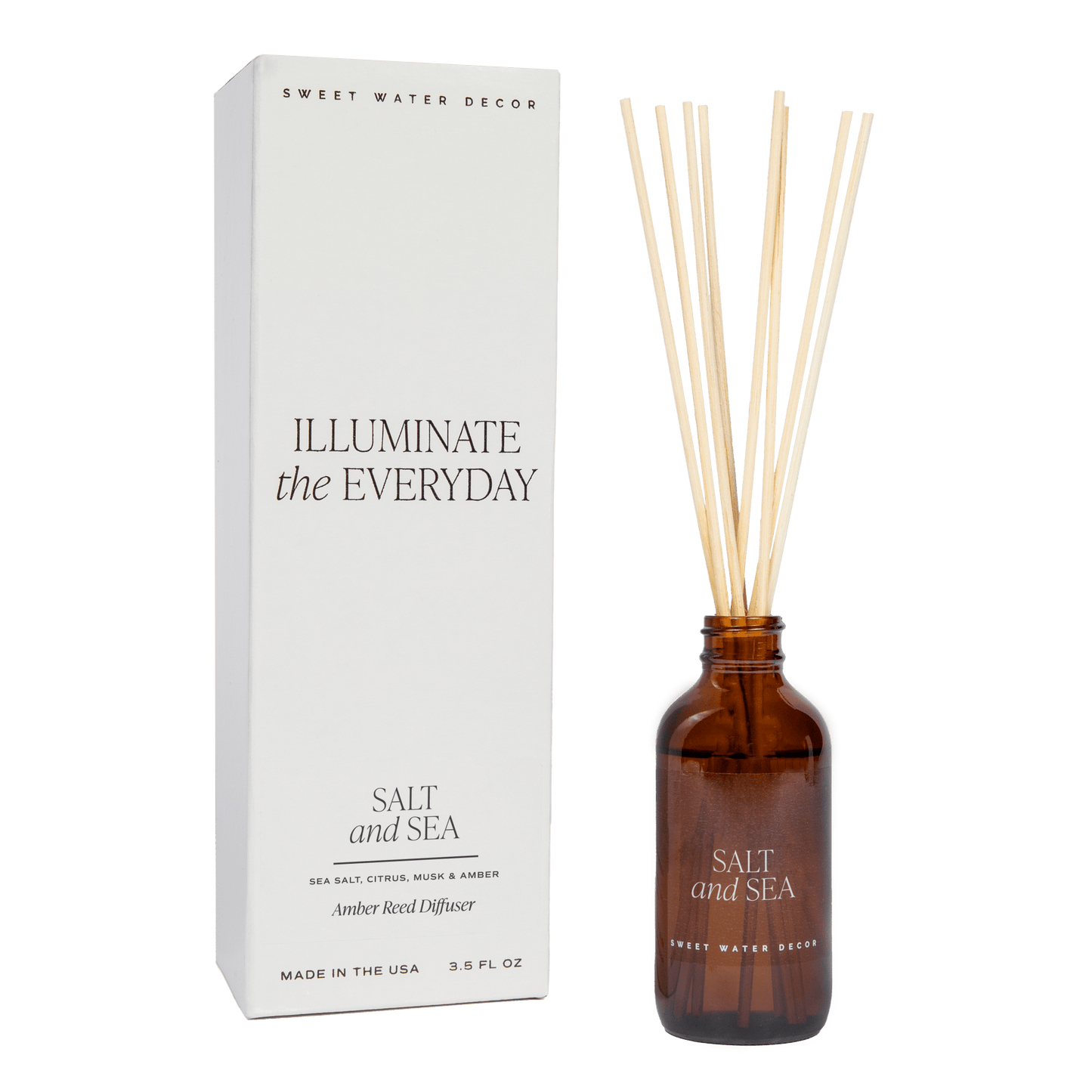 Salt and Sea Amber Reed Diffuser by Sweet Water Decor