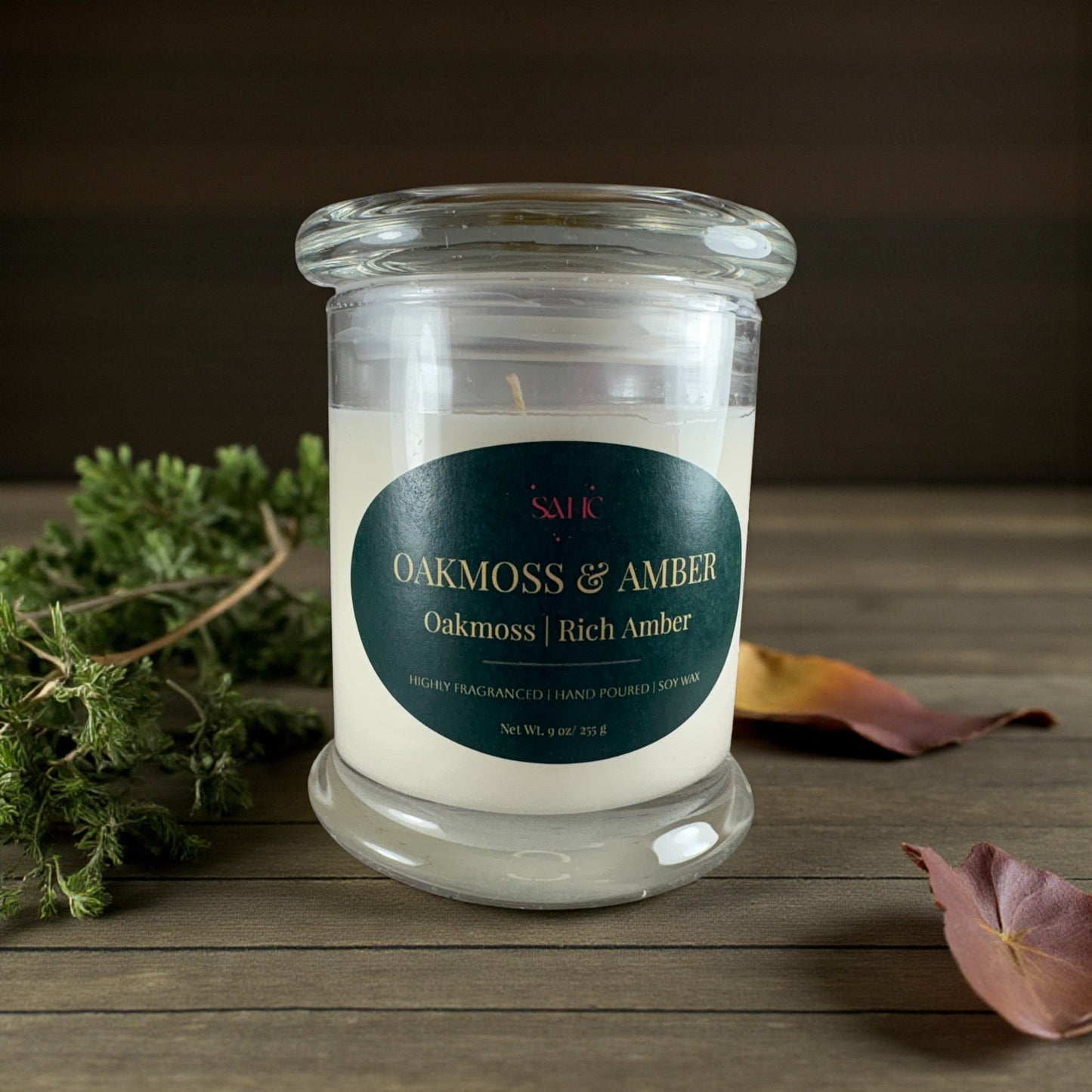 Oakmoss & Amber Scented Candle