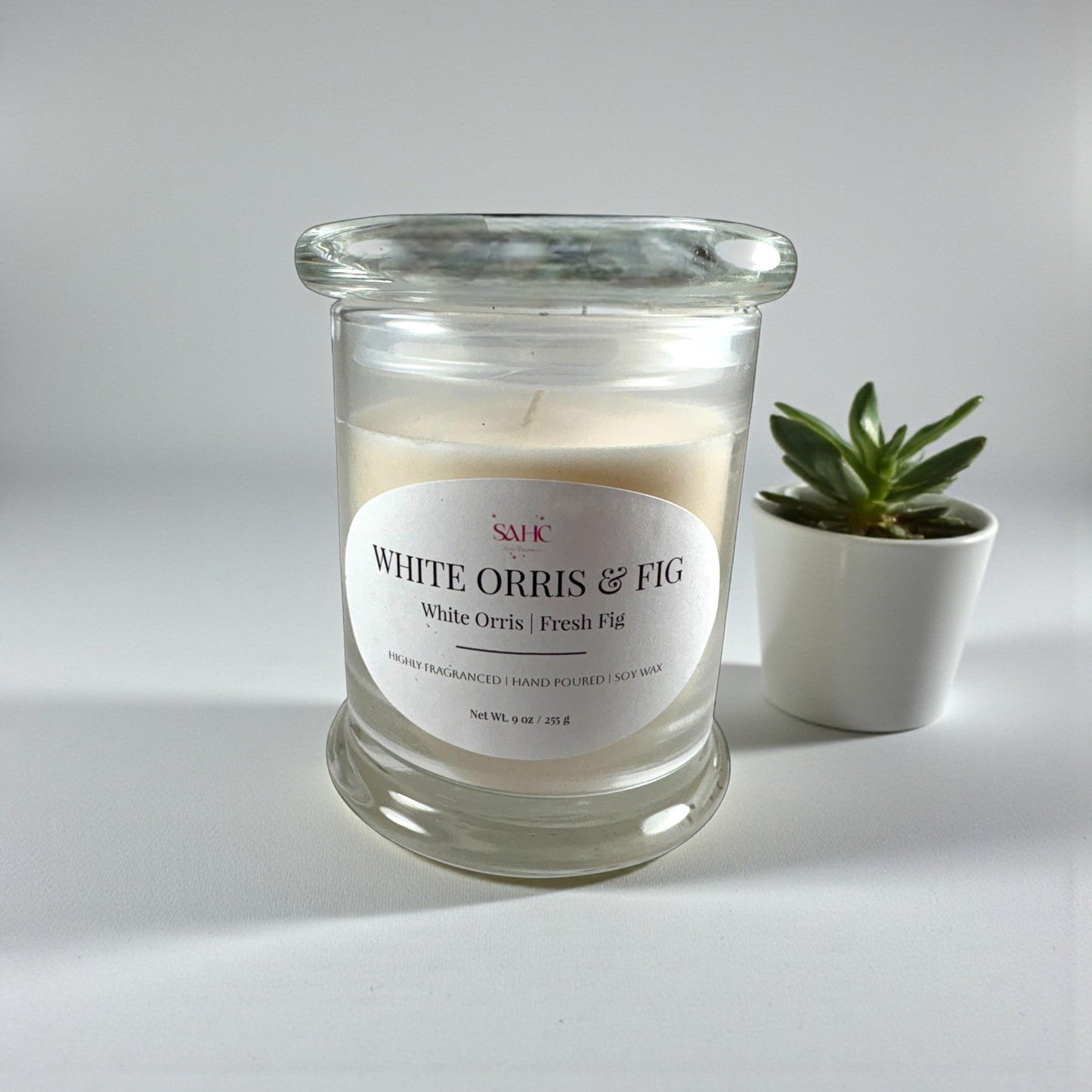 White Orris & Fig Scented Candle