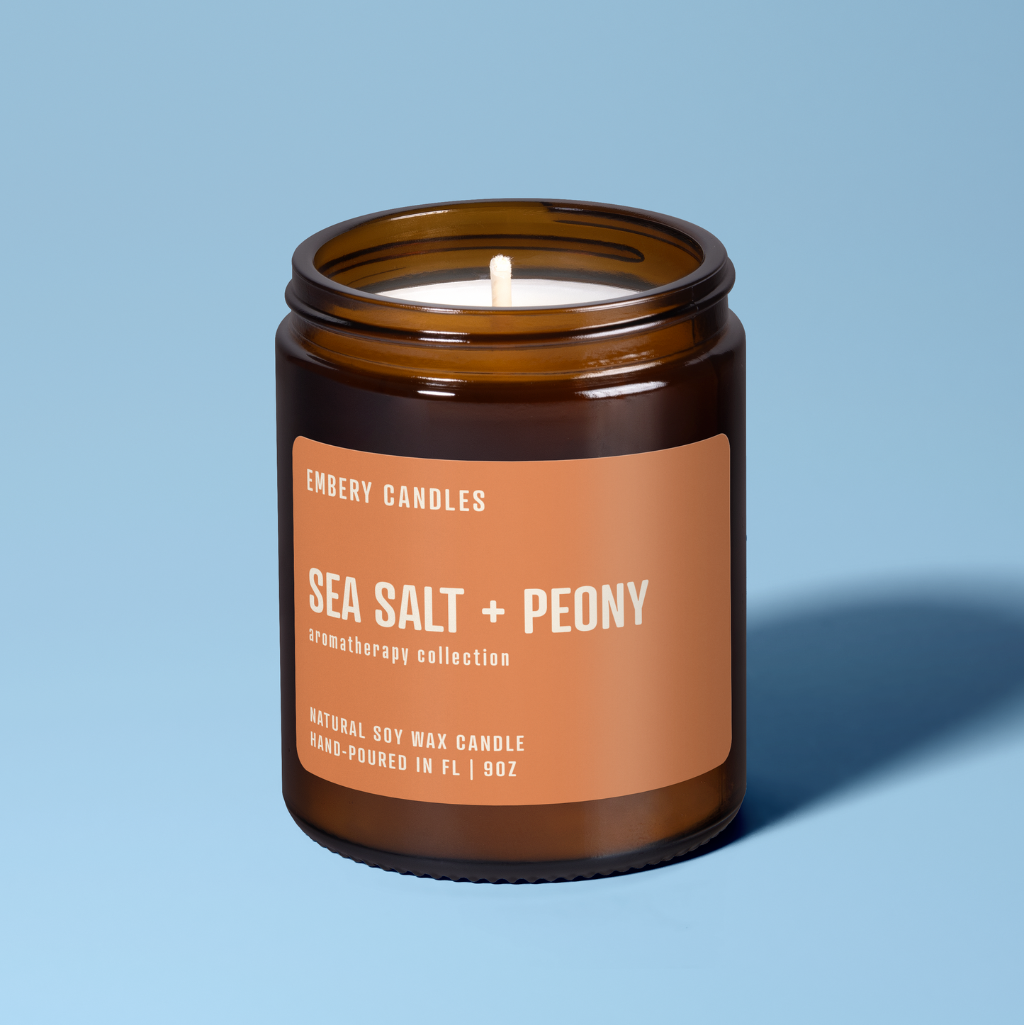 Sea Salt & Peony Soy Wax Scented Candle