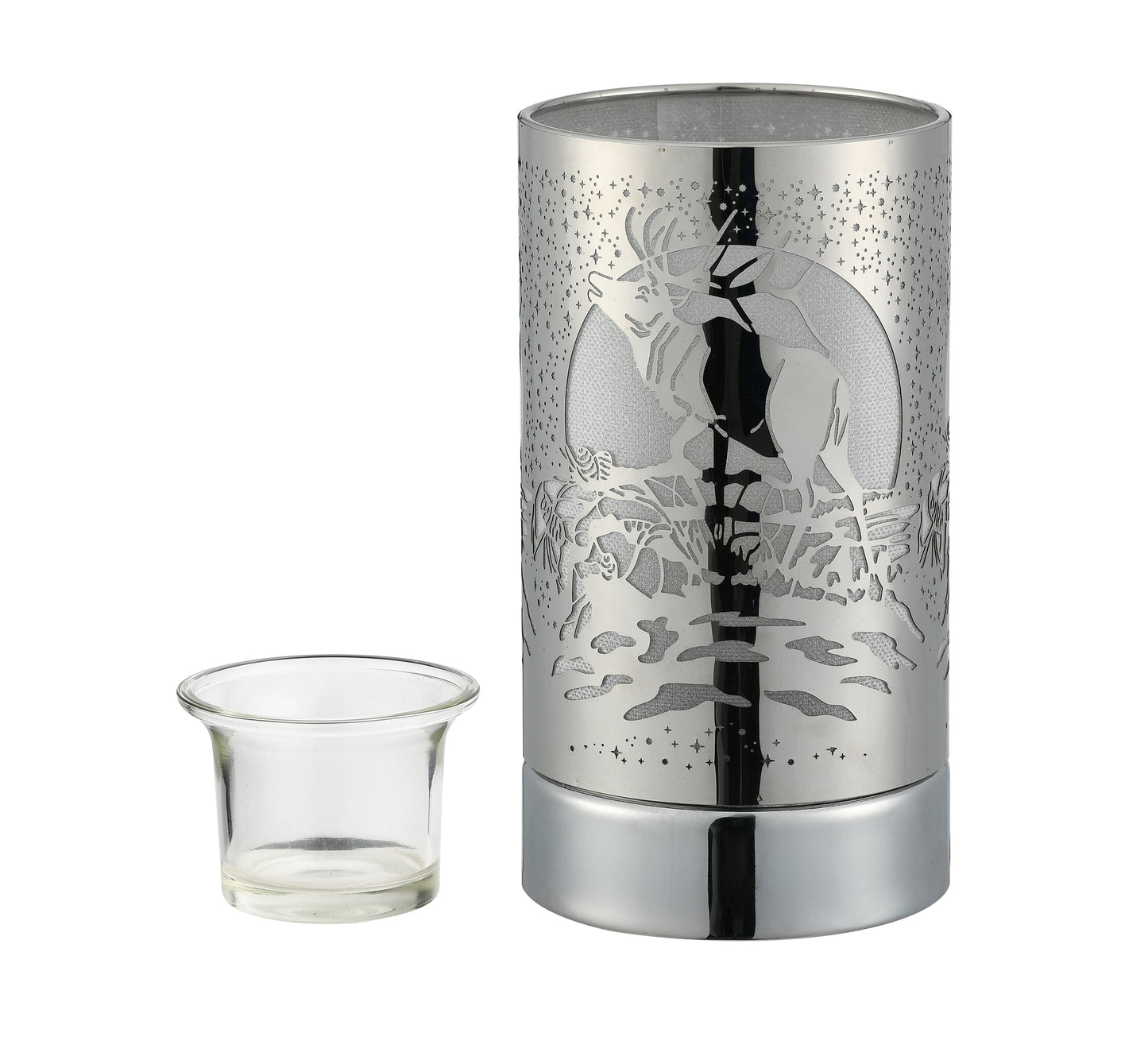 7" Touch lamp/Oil burner/Wax warmer- Silver Elk by Peterson Housewares & Artwares