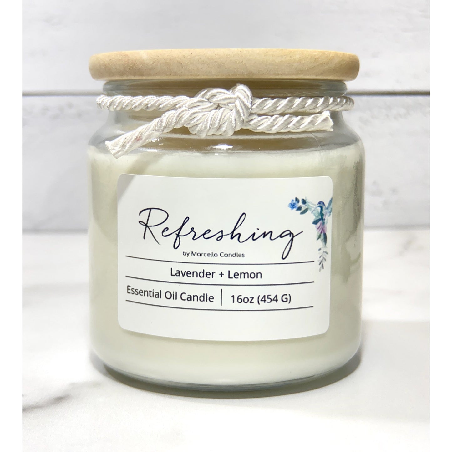 Refreshing Lavender + Lemon Aromatherapy Candle